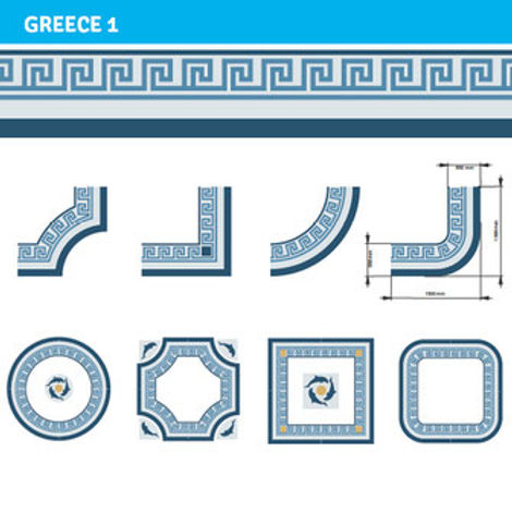 Элементы дизайна для бассейна в греческом стиле